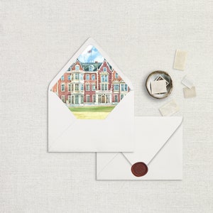 Envelope Liner Template, Sandringham Palace England, Envelope Liner, Instant Download