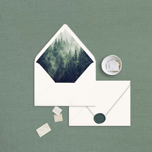 Envelope Liner Template, Woodland Forest Photography, Instant Download