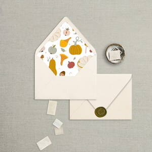 Envelope Liner Template, Autumn Leaf Peeping, Instant Download