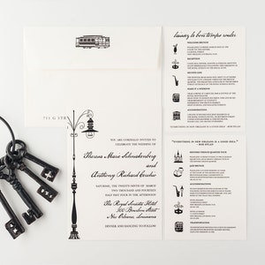 Wedding Invitation, New Orleans Love Letter Wedding Collection, New Orleans Destination Wedding Theme image 5