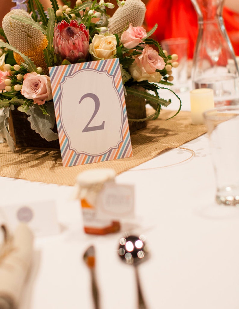 Retro Stripe Vintage Frame Wedding Collection as featured by Merge Photography Wedding Invitation
