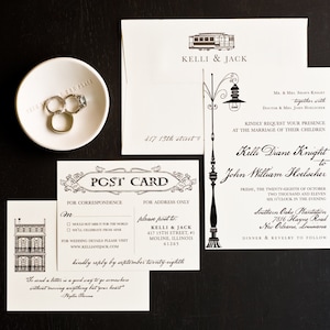 Wedding Invitation, New Orleans Love Letter Wedding Collection, New Orleans Destination Wedding Theme