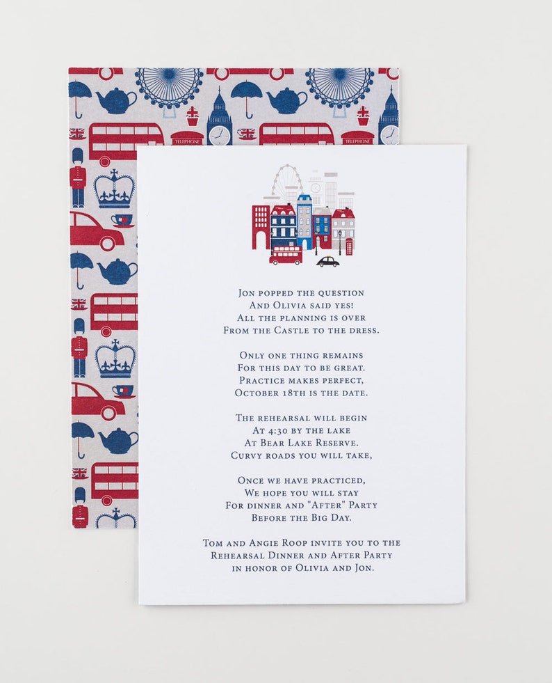 London Invitations British Invitations Union Jack British Bridal Shower British Baby Shower British Birthday Party Invitations image 2