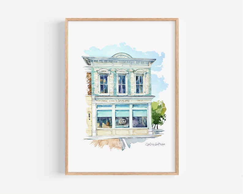 Parcel 32, Charleston, South Carolina, Watercolor Artwork, Wedding
