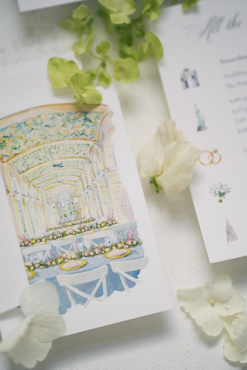 Watercolor Interior Painting, Commissioned Artwork, Bespoke Venue ...