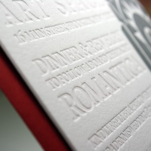 Wedding Invitation, Blind Emboss New York Letterpress Collection, Art Deco Architecture