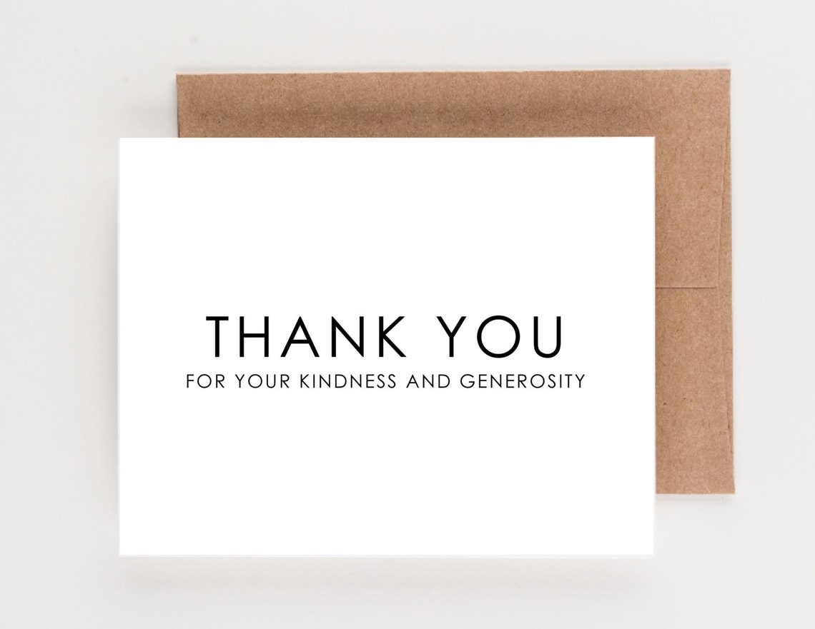 Kindness and Generosity Wedding Thank You Notes Boxed Set Etsy