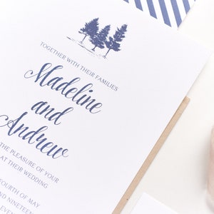 Winter Wedding Collection, Ski Slopes and Resort, Pinecones and Holly, Custom Wedding Collection image 3