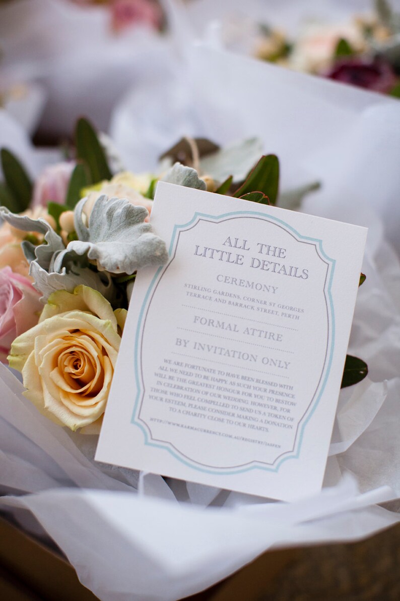 Retro Stripe Vintage Frame Wedding Collection as featured by Merge Photography Wedding Invitation