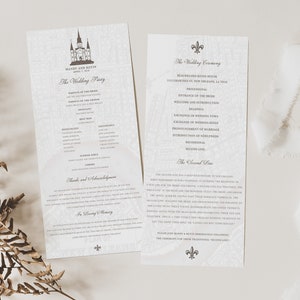 Bröllopsprogram - Destination New Orleans Collection