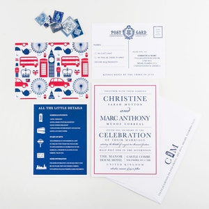 Wedding Invitation, United Kingdom Union Jack Wedding Collection