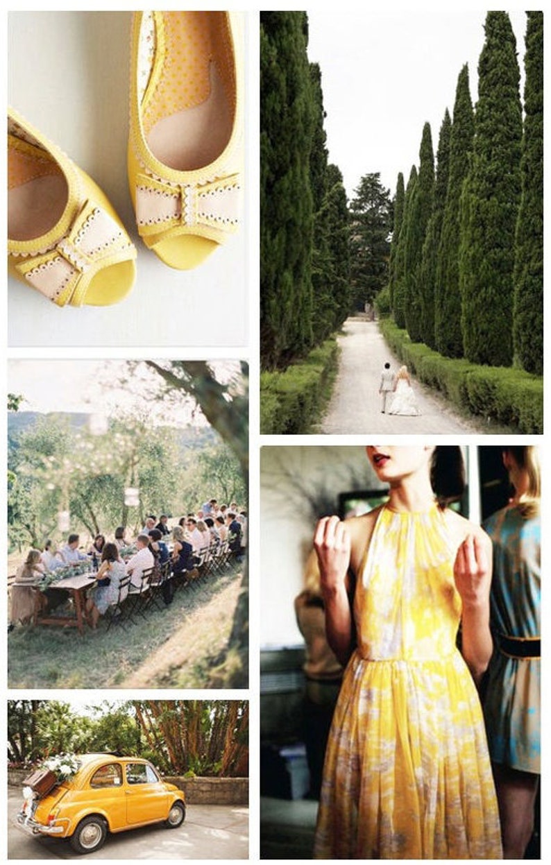 Tuscany Gold Save The Date, Vineyard Wedding Invitation image 2
