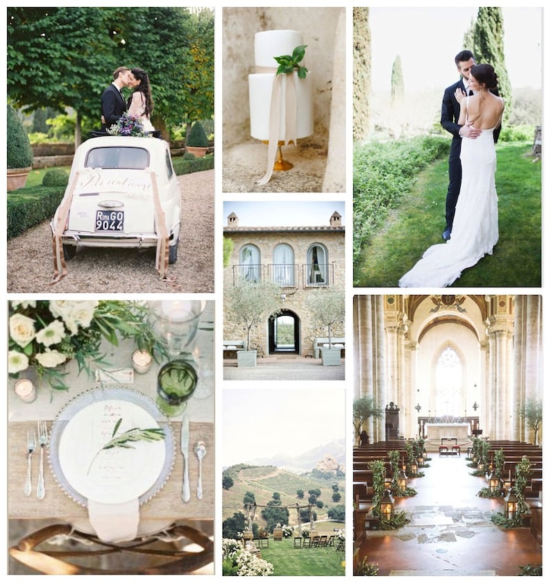 Italian Castle Save The Date Wedding Invitation