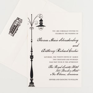 Wedding Invitation, New Orleans Love Letter Wedding Collection, New Orleans Destination Wedding Theme image 2