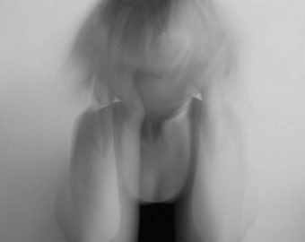 Mental Illness Self-Portrait photo - 10x8 - mental health, depression, anxiety, disorder, crazy, madness, mad