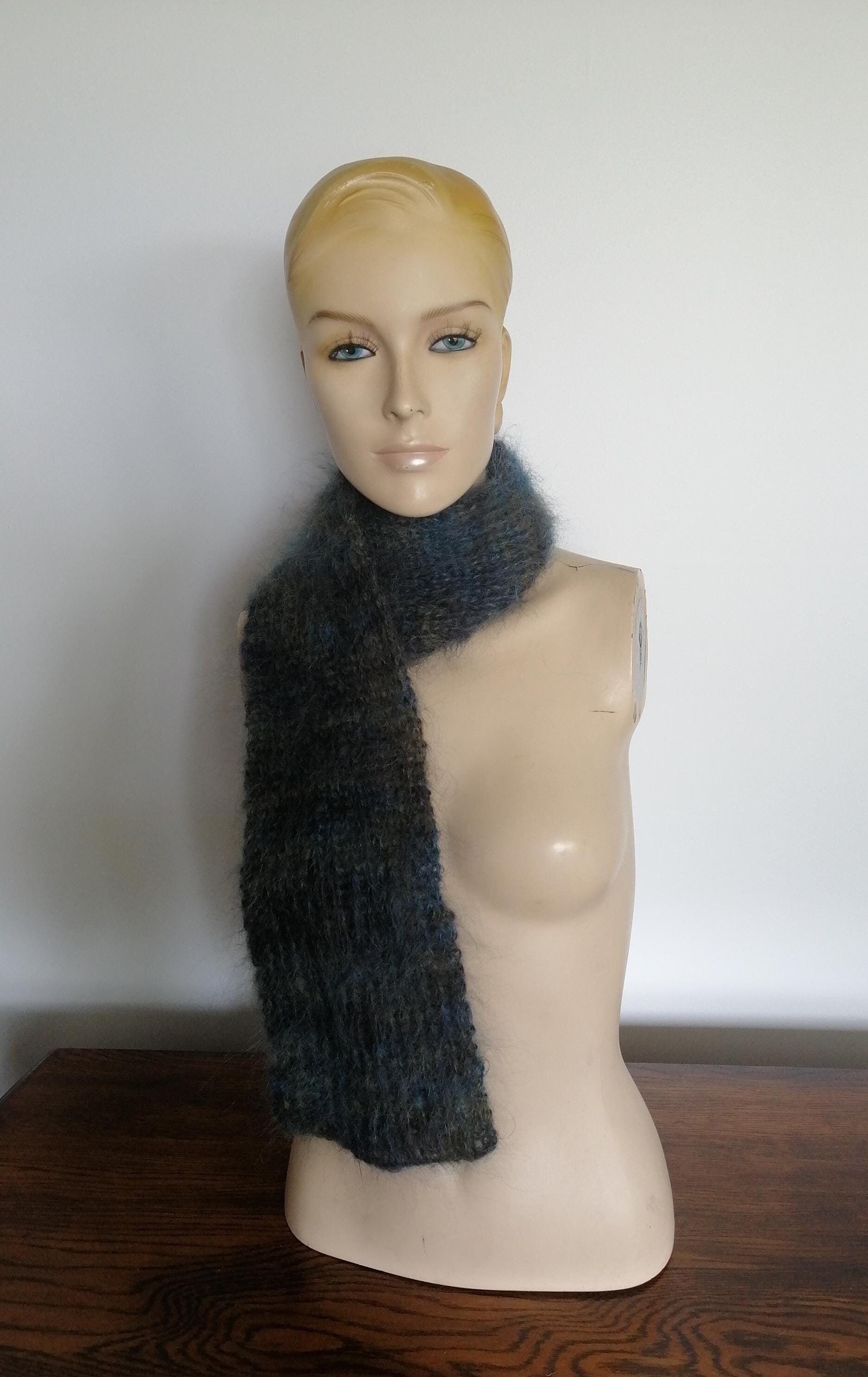 Super soft and snuggly hand knitted mohair scarf