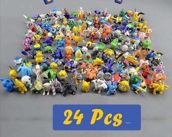 Pokemon 24 Figures Pocket Monsters Go Pikachu Cake Toppers Vintage Super Hero UK SELLER