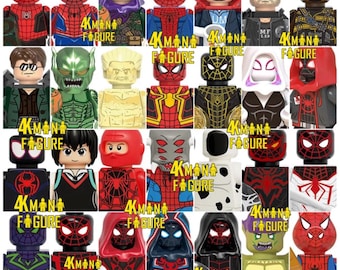 Spiderman Mini Figures New Movie Hero Series Multiverse Gwen Avengers Fantastic 4 Goblin Doc Ock Spider-Man SuperHero Marvel UK SELLER