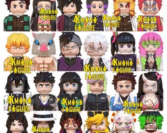 Demon Slayer Mini Figures Cartoon Series Super Hero All Characters Marvel Anime Manga Tanjiro Rengoku Dbz UK SELLER