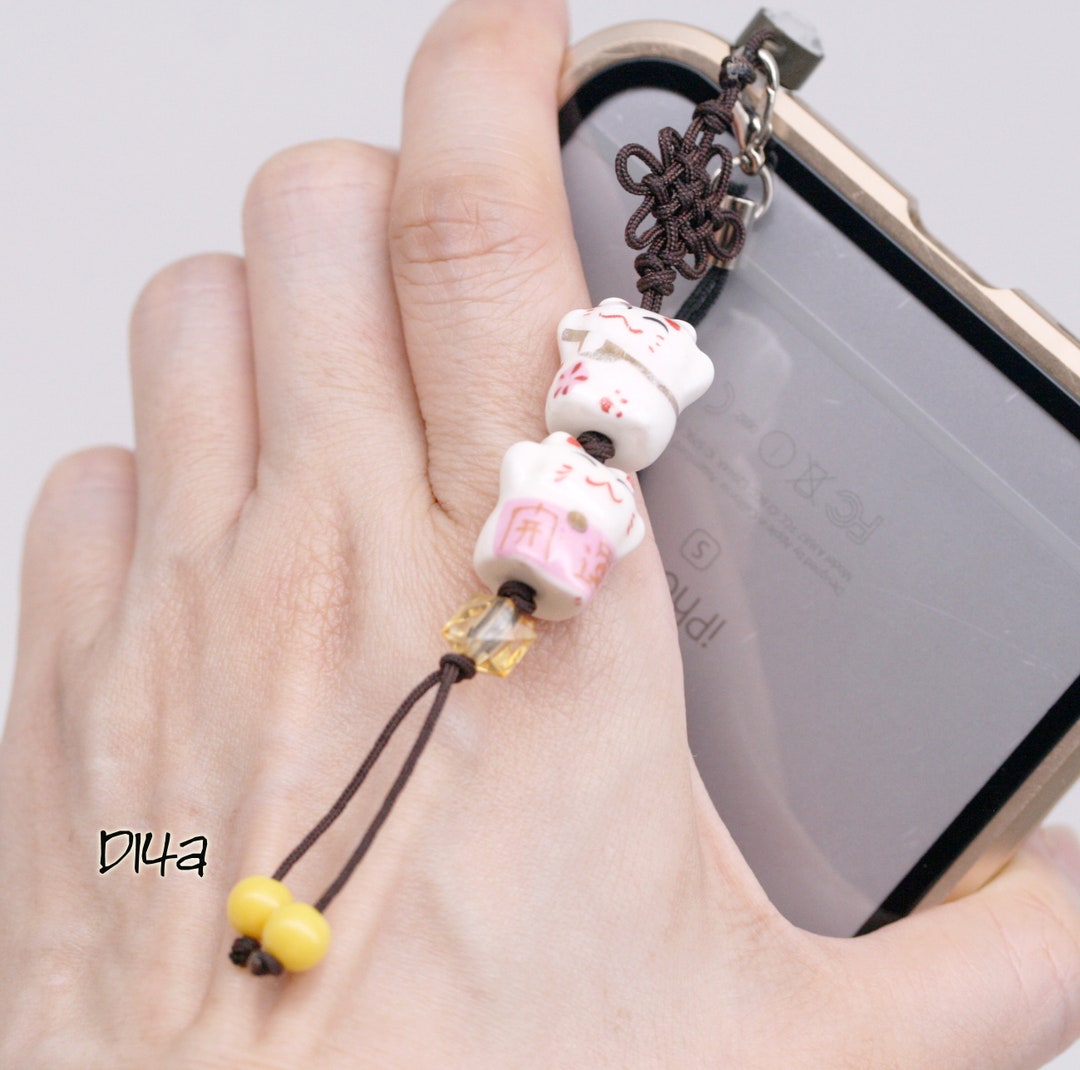 Maneki Neko Phone Charm/ Dust Plug DP Etsy