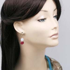 Chill Cherry earrings aquamarine and quartzite image 10