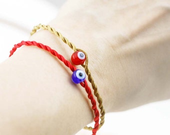 Evil eye unisex bracelet x 2 - glass bead