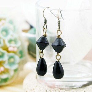 Night tinkle earrings - glass beads