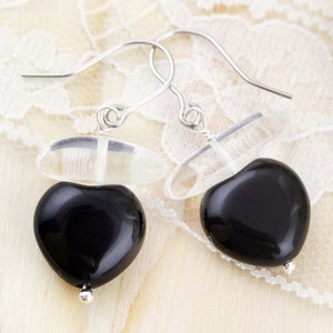 Purifying and rejuvenate earrings - quartz and obsidian