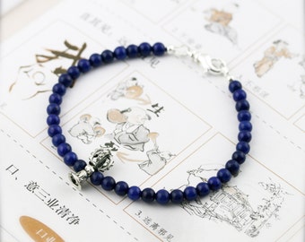 Dorje bell propitious amulet bracelet (DB) - Lapis