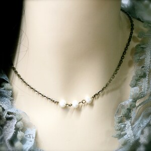 Mermaid kisses necklace, freshwater pearls image 5
