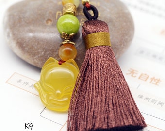 Love Guardian car key charm - quartzite and agate