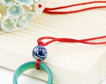 Harmony unisex necklace - agate