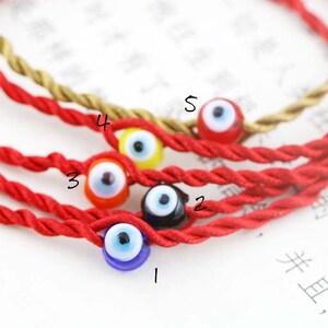 Evil eye unisex bracelet x 2 glass bead image 5