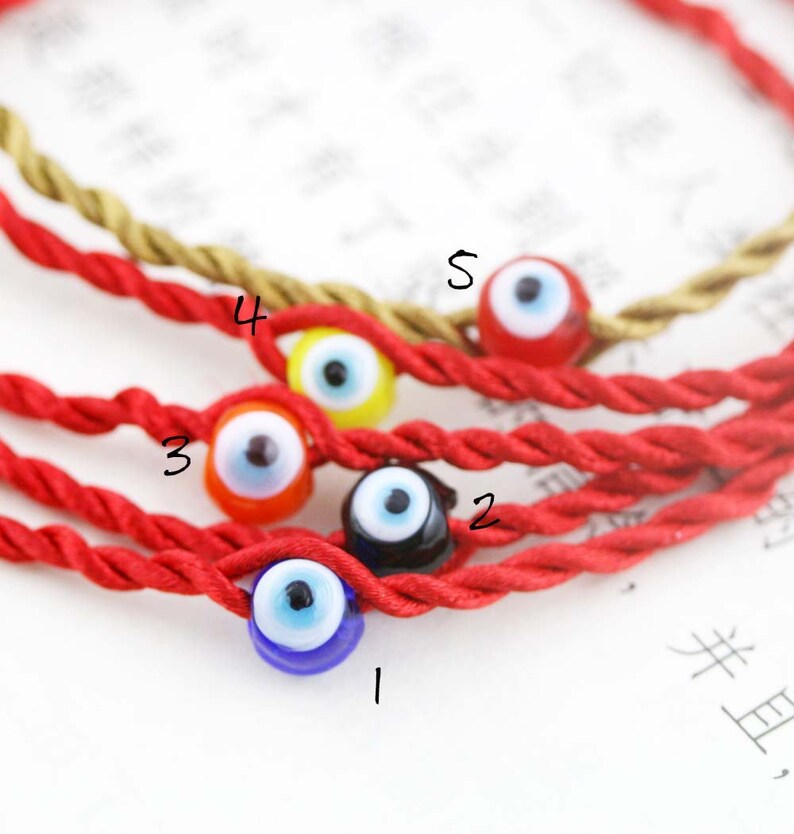 Evil eye unisex bracelet x 2 glass bead image 5