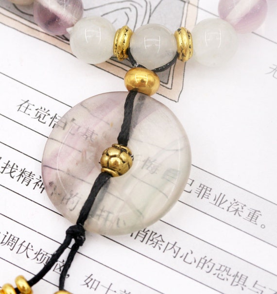 手首用数珠（伸縮性） - 翡翠と蛍石 - Etsy 日本