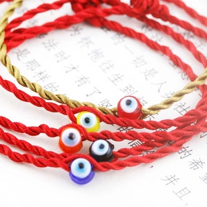 Evil eye unisex bracelet x 2 glass bead image 3