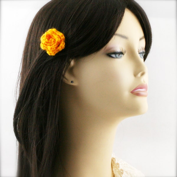 PIF crochet flower hair clip x 2