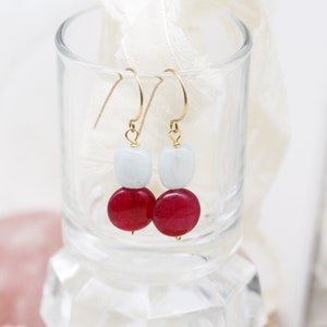 Chill Cherry earrings aquamarine and quartzite image 6