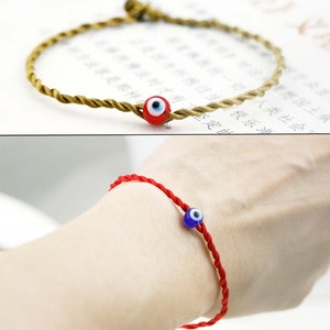 Evil eye unisex bracelet x 2 glass bead image 4