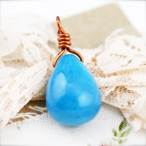 Blue candy quartzite (unisex) necklace