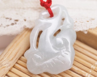 LingZhi RuYi pendant necklace -  dewy jadeite