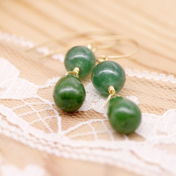 Evergreen earrings - quartzite