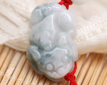 Protection and abundance pendant men's necklace -  jadeite Pi Xiu