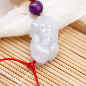 Collana donna pendente protezione e abbondanza - jadeite Pi Xiu