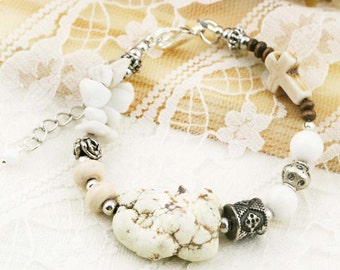 Calmness boho bracelet (BB) - magnesite