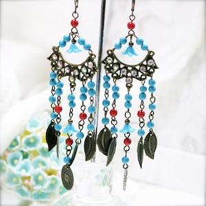 Bohemian chime chandelier earrings
