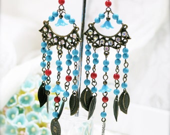 Bohemian chime chandelier earrings