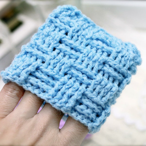 PIF Crochet basket weaved bath/facial scrubby x 2