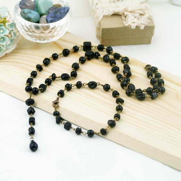 Night tinkle necklace set - glass beads