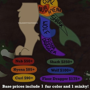 Fursuit Tail QUOTES! (Base prices and contact in description!!!)